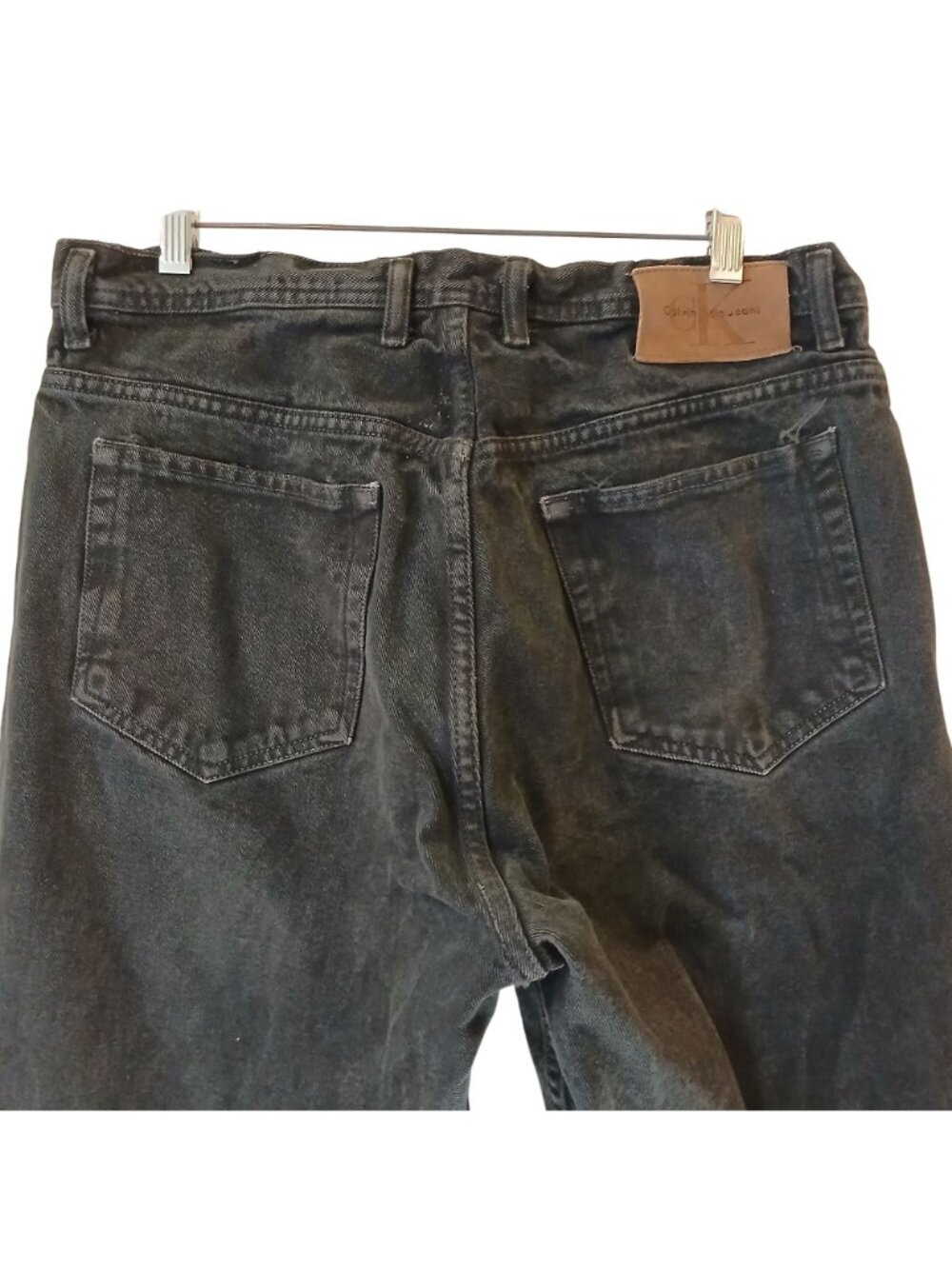 Ck Calvin Klein Jeans Mens Size 34 x 31 Black Broke In Look Feel #T-10 - Picture 5 of 12